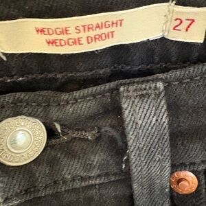 Levi's Black Wedgie Straight Jeans